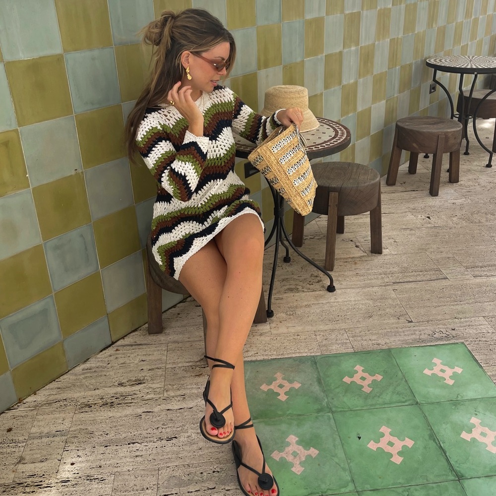 Mango crochet dress
